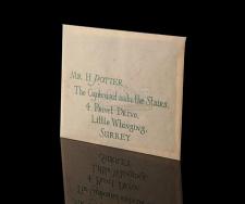 HARRY POTTER AND THE PHILOSOPHERS STONE (2001) - Harry Potter's (Daniel Radcliffe) Hogwarts Acceptance Letter with Wax Seal