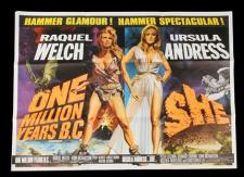 ONE MILLION YEARS B.C. (1966) - One Million Years BC / She Quad Double-Bill UK Quad