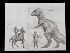 THE VALLEY OF GWANGI (1969) - Ray Harryhausen Hand-Drawn Scale Concept Of Gwangi