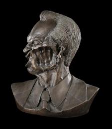 THE MATRIX REVOLUTIONS (2003) - Agent Smith's (Hugo Weaving) Faux-Bronze 'Superpunch' Bust