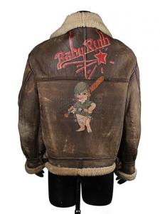 MEMPHIS BELLE (1990) - 'Baby Ruth' Sheepskin Bomber Jacket