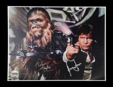 STAR WARS - EP IV - A NEW HOPE (1977) - Harrison Ford and Peter Mayhew Autographed Photograph