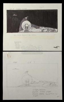 STAR WARS - EP V - THE EMPIRE STRIKES BACK (1980) - Hand-Drawn Storyboards - CE 4 Pair