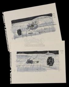 STAR WARS - EP VI - RETURN OF THE JEDI (1983) - Hand-Drawn Storyboards - SB 89 (1) + (2)