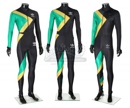 COOL RUNNINGS (1993) - Derice (Leon), Sanka (Doug E. Doug) and Stunt Jamaican Bobsled Team Suits