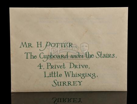 HARRY POTTER AND THE PHILOSOPHER'S STONE (2001) - Harry Potter's (Daniel Radcliffe) Hogwarts Acceptance Letter with Wax Seal