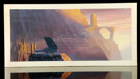 STAR TREK IV: THE VOYAGE HOME (1986) - Chris Evans Hand-Painted Matte Study – Bird of Prey Departure