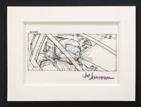 STAR WARS: A NEW HOPE (1977) - Joe Johnston Hand-Drawn Storyboard - X-wing Pilot