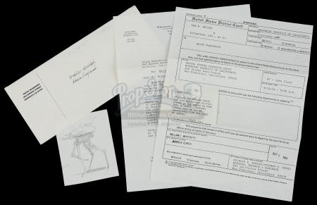 STAR WARS: THE EMPIRE STRIKES BACK (1980) - Ralph McQuarrie Hand-Drawn Chicken Walker Sketch and Paperwork