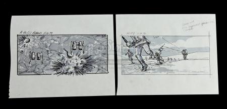 STAR WARS: THE EMPIRE STRIKES BACK (1980) - Hand-Drawn Storyboards — M158 and A40