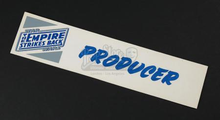 STAR WARS: THE EMPIRE STRIKES BACK (1980) - 'Producer' Office Door Sign