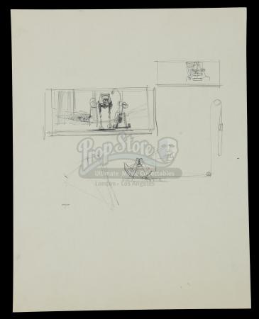 STAR WARS: RETURN OF THE JEDI (1983) - Ralph McQuarrie Hand-Drawn Portfolio Thumbnail Sketches — Battle of Endor