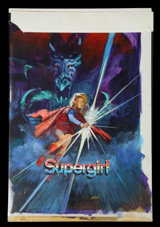 SUPERGIRL (1984) - John Stockle Hand-Painted Prototype Poster Artwork