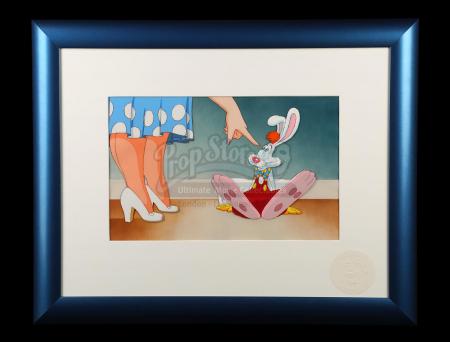 WHO FRAMED ROGER RABBIT (1988) - Hand-Painted Roger Rabbit 'Somethin's Cookin'' Animation Cel