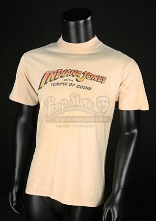 INDIANA JONES AND THE TEMPLE OF DOOM (1984) - Beige Crew T-Shirt