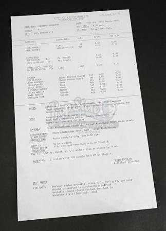 STAR WARS: RETURN OF THE JEDI (1983) - Revenge Of The Jedi Call Sheet - 49