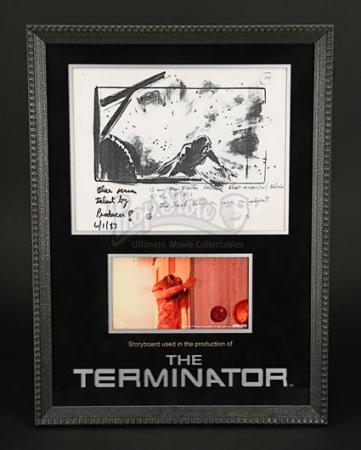 TERMINATOR, THE (1984) - Original Production-Used Storyboard - Tanker Explodes Behind Sarah - #14