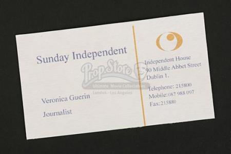 VERONICA GUERIN - Veronica Guerin’s (Cate Blanchett) Business Card