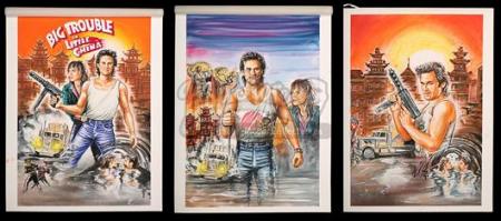 BIG TROUBLE IN LITTLE CHINA (1986) - Three Prototype Poster Artworks (1986)