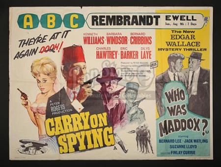 CARRY ON SPYING (1964) - UK Quad Poster (1964)