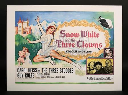 SNOW WHITE & THE THREE CLOWNS (AKA. "SNOW WHITE AND THE THREE STOOGES" (1961) - UK Quad Poster Artwork (1961)