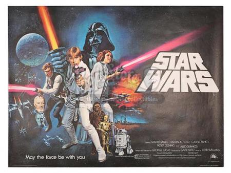 STAR WARS: A NEW HOPE (1977) - "Non-Oscars®" UK Quad Poster (1977)