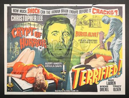 CRYPT OF HORROR (1964) / TERRIFIED (1963) - UK Quad Poster (1964)