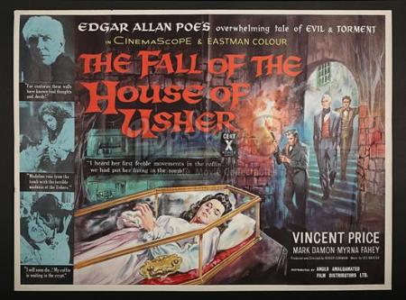 THE FALL OF THE HOUSE OF USHER (1960) - UK Quad Poster (1960)