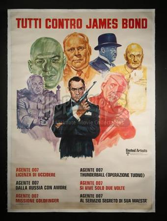 JAMES BOND - Tutti Contro James Bond Italian 4-Foglio Poster (1972)