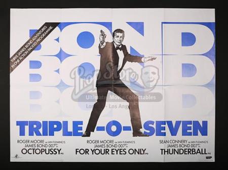 JAMES BOND - Triple-O-Seven James Bond UK Quad Poster (1983)