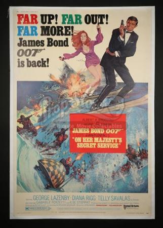 JAMES BOND: ON HER MAJESTY'S SECRET SERVICE (1969) - US 40x60 Poster (1970)