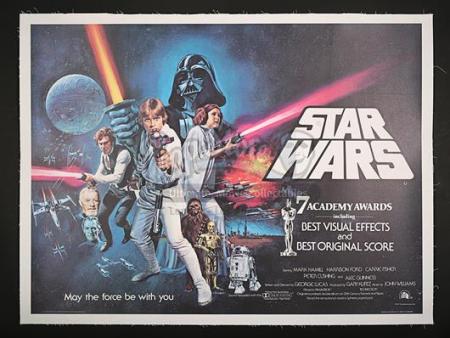 STAR WARS: A NEW HOPE (1977) - "Oscars®" UK Quad Poster (1977)