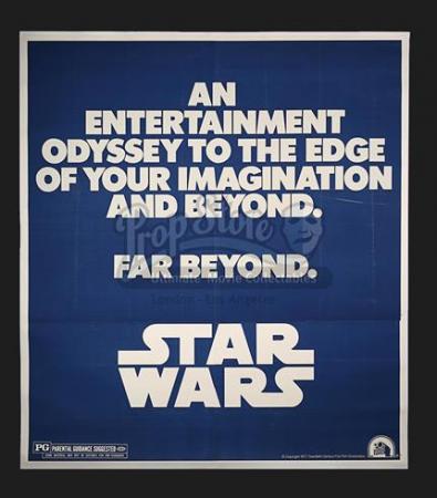 STAR WARS: A NEW HOPE (1977) - US Teaser "Entertainment Odysey" US 7-Sheet Poster (1977)