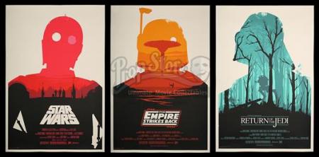 STAR WARS TRILOGY (1977-83) - Three Olly Moss Posters (2010)