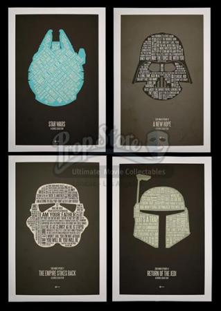 STAR WARS TRILOGY (1977-83) - Four Gerod Gibson Posters (c' 2010-11)