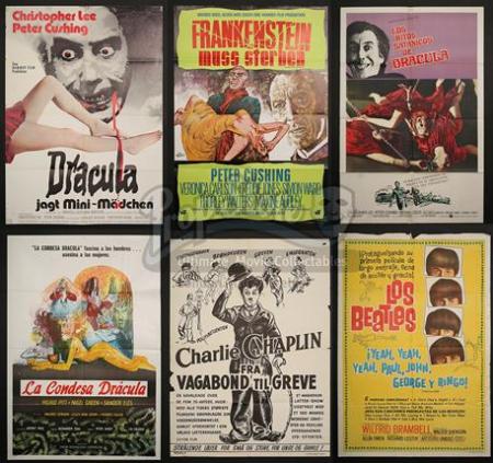 VARIOUS PRODUCTIONS - Eight German/Argentinian/Danish Posters (most 1960's-70's)