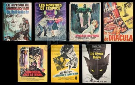 VARIOUS PRODUCTIONS - Seven French Posters (most 1960's-70's)