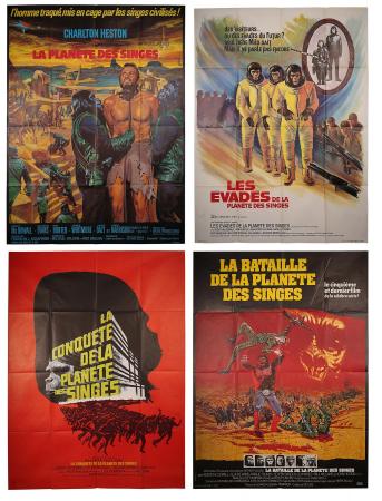 PLANET OF THE APES (1968-1972) - Four French Grand Affiches