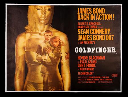 JAMES BOND: GOLDFINGER (1964) - UK Quad Poster