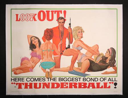 JAMES BOND: THUNDERBALL (1965) - US Subway Poster