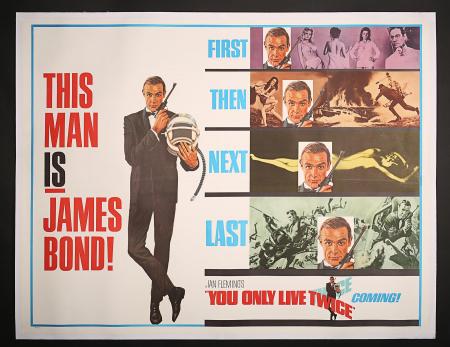 JAMES BOND: YOU ONLY LIVE TWICE (1967) - US Subway "Montage Style" Poster