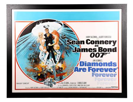 JAMES BOND: DIAMONDS ARE FOREVER (1971) - UK Quad Poster