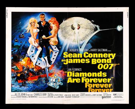 JAMES BOND: DIAMONDS ARE FOREVER (1971) - US Half-Sheet Poster