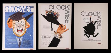 CLOCKWISE (1986) - Three Concept Quad Poster Artworks