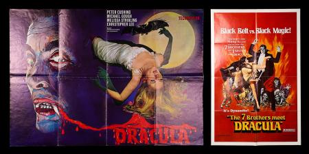 HAMMER: DRACULA (1958) AND THE 7 BROTHERS MEET DRACULA (1974) - German A0 Poster