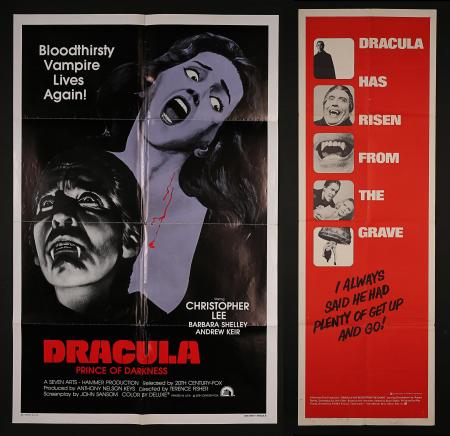 HAMMER: DRACULA HAS RISEN FROM THE GRAVE (1968) AND DRACULA PRINCE OF DARKNESS (1966) - US Door Panel