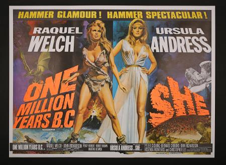 HAMMER: ONE MILLION YEARS BC / SHE (1967-1968) - UK Quad Poster