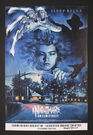 A NIGHTMARE ON ELM STREET (1984) - UK Autographed Mini Poster