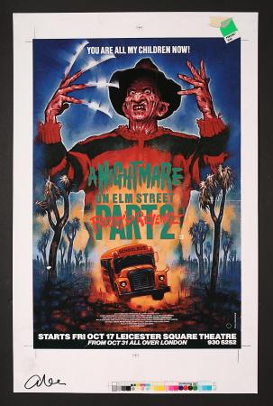 A NIGHTMARE ON ELM STREET PART 2: FREDDY'S REVENGE (1985) - UK Autographed Printers Proof Poster