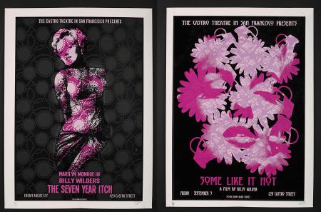 MARILYN MONROE: SOME LIKE IT HOT (1959) AND THE SEVEN YEAR ITCH (1955) - Two US Castro Theatre Posters